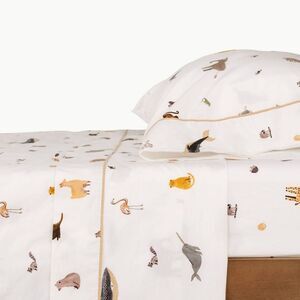Gathre Menagerie Zoo Animals Sheet Set Queen